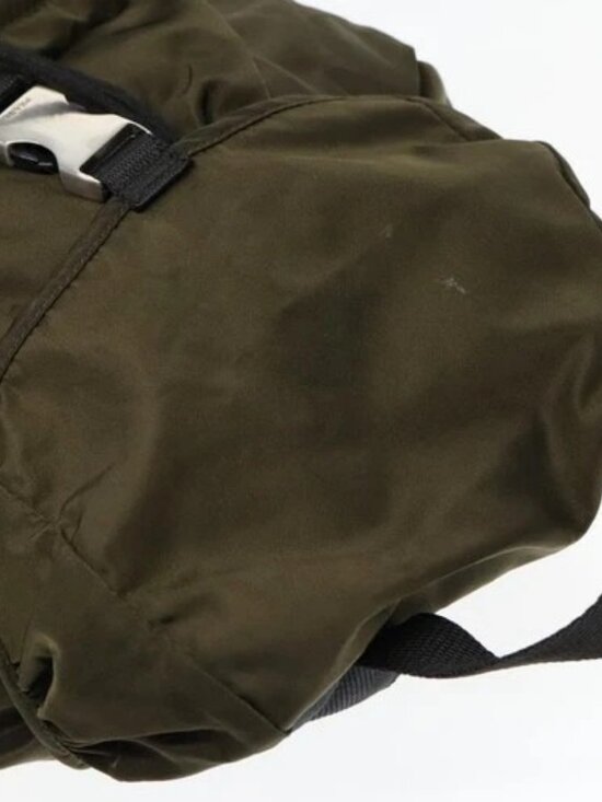PRADA Backpack Nylon Khaki Silver Auth ep5764 main image 15